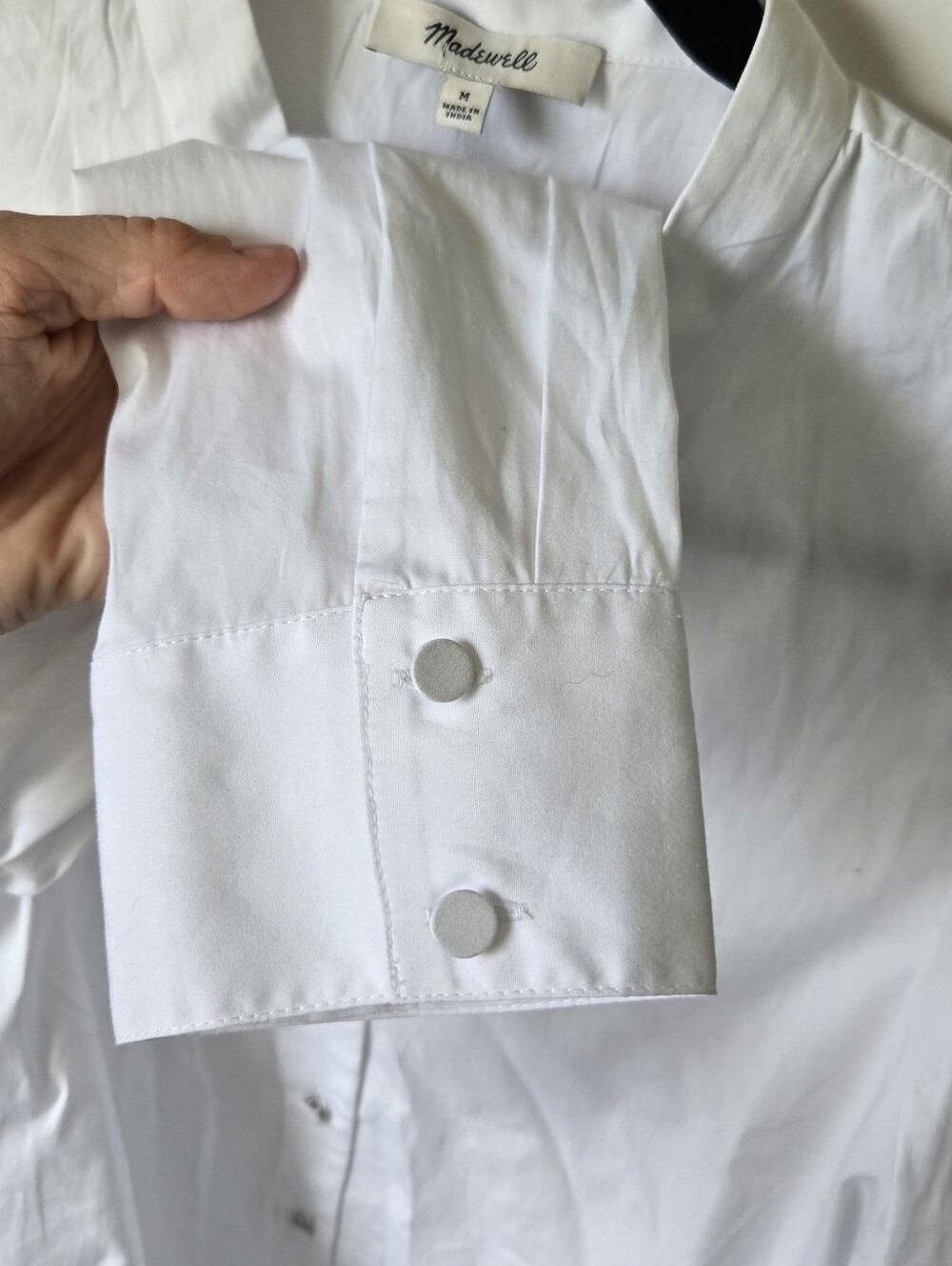 Madewell Women's Puff-Sleeve Button-Up Shirt - Picture 7 of 10